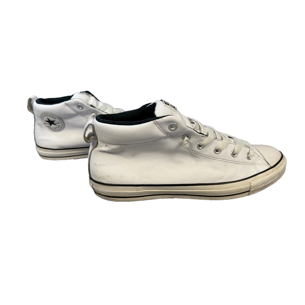 Converse Chuck Taylor All Star Street Mid‎ White Leather Men's Size 13